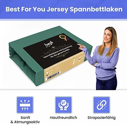 Best for Kids Spannbettlaken – 100% Baumwolle Jersey, 80×160 cm (Rostbraun)