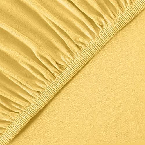 leevitex® Spannbettlaken 180x200–200x200 cm | 100% Jersey-Baumwolle | für Matratzen bis 25 cm