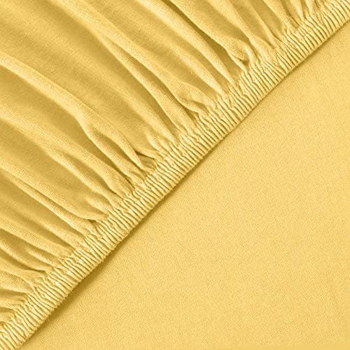 leevitex® Spannbettlaken 180x200–200x200 cm | 100% Jersey-Baumwolle | für Matratzen bis 25 cm