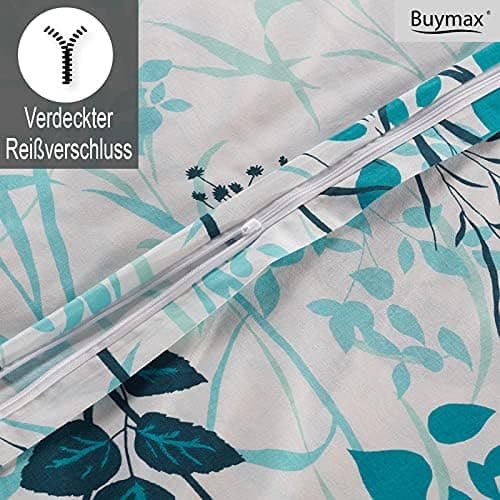 Buymax® Bettwäsche 200x200 3‑teilig (inkl. 2 x 80x80) – 100% Baumwolle Renforcé, OEKO‑TEX STANDARD 100