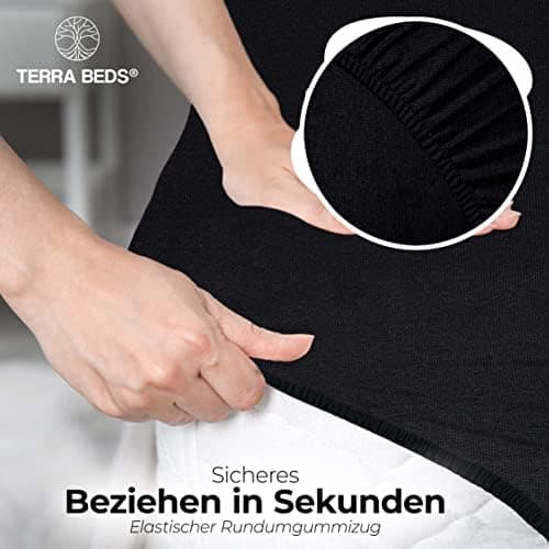 Premium Spannbettlaken 140x200–160x200 cm | 100% Baumwoll‑Jersey 160 g/m² | OEKO‑TEX MADE IN GREEN | 10 Farben