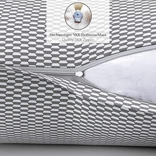 2er-Set Kissenbezüge 40 x 80 cm – Renforcé, 100% Baumwolle, superweich mit Reißverschluss, Babyrosa