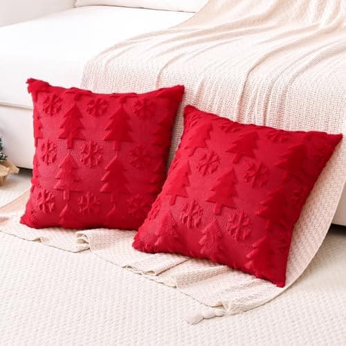 Artscope 2er-Set Kissenbezüge (40x40 cm) – weicher Kurzplüsch Wollsamt, Schneeflocke Creme Beige