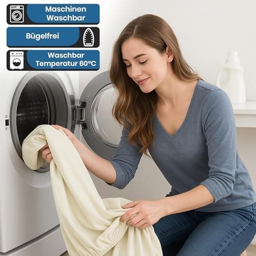 Spannbettlaken 90x200 cm – 100% Baumwoll‑Jersey, Tiefes Laken bis 25 cm – Weiß