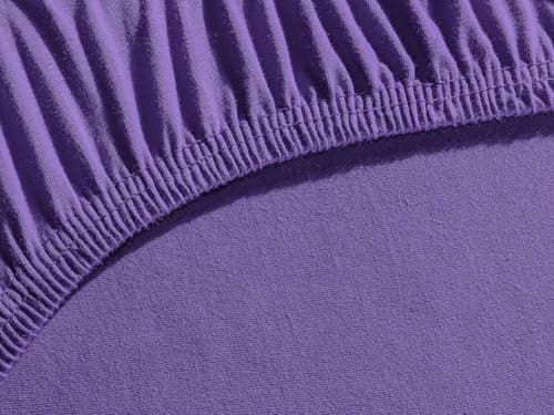 Jersey-Spannbettlaken 100% Baumwolle – 90–100×200 cm, für Matratzen bis 25 cm (Steghöhe bis 23 cm), Beige