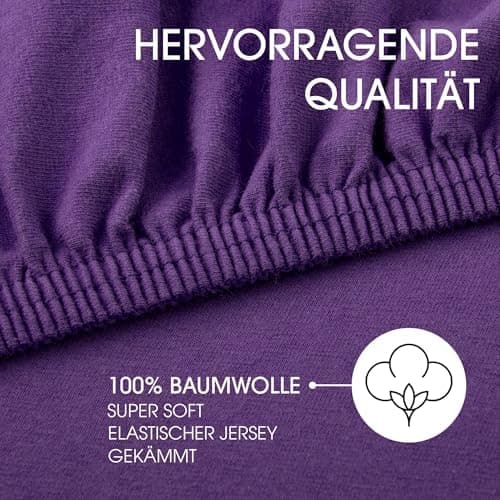 CelinaTex Jersey-Spannbettlaken 90x200–100x200 cm bis 26 cm Matratzenhöhe | 100% gekämmte Baumwolle | OEKO‑TEX STANDARD