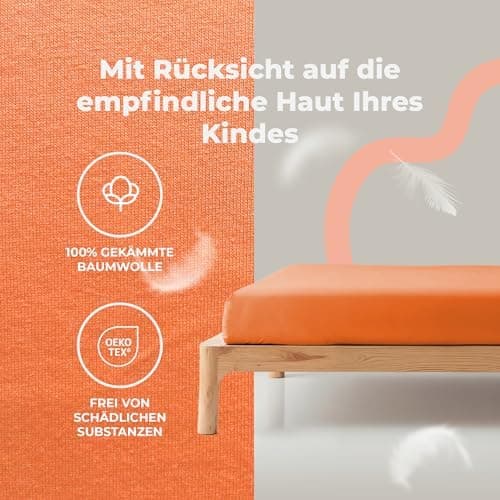 Soft Dream Spannbettlaken 90x200 cm Dunkelgrau – 100% gekämmte Baumwolle Jersey – für Kinder- & Juniorbett