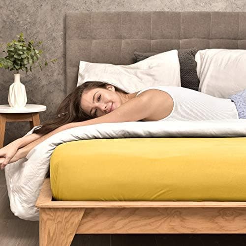 leevitex® Spannbettlaken 180x200–200x200 cm | 100% Jersey-Baumwolle | für Matratzen bis 25 cm