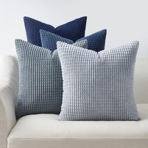 Topfinel Kissenbezüge 40x40 cm 4er-Set Rosa – Cord-Optik, flauschig, GRS‑zertifiziert