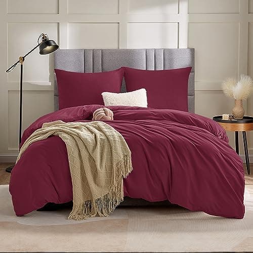 WAVVE Bettwäsche 135x200 – 4‑teiliges Mikrofaser‑Set Anthrazit (inkl. 2×80×80 cm Kissenbezüge) mit Reißverschluss, OEKO‑