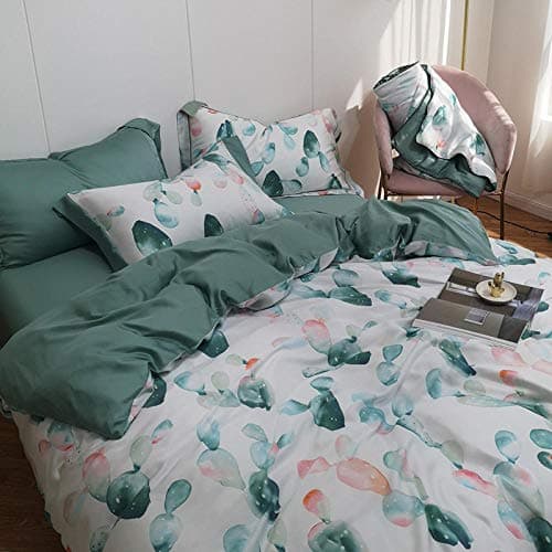 Tencel-Eisseide Bettwäsche-Set (doppelseitig, blau) – 4-teilig, 200×230 cm