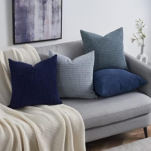 Topfinel Kissenbezüge 40x40 cm 4er-Set Rosa – Cord-Optik, flauschig, GRS‑zertifiziert