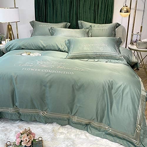 Tencel-Bettwäsche 4‑teilig – nordischer Stil, Eisseide (Sommer) seidig & atmungsaktiv – Bettbezug 200×230 cm (für 1,8 m