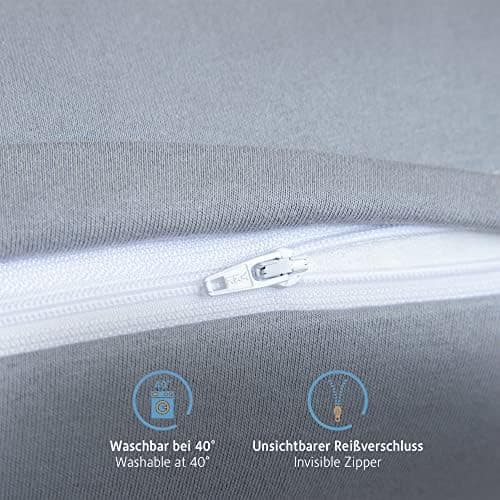 Komfortec Kissenbezüge 2er Set – 100% Baumwolle Premium Jersey (150 g/m²), superweich – OEKO‑TEX STANDARD 100