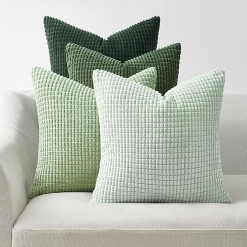 Topfinel Kissenbezüge 40x40 cm 4er-Set Rosa – Cord-Optik, flauschig, GRS‑zertifiziert
