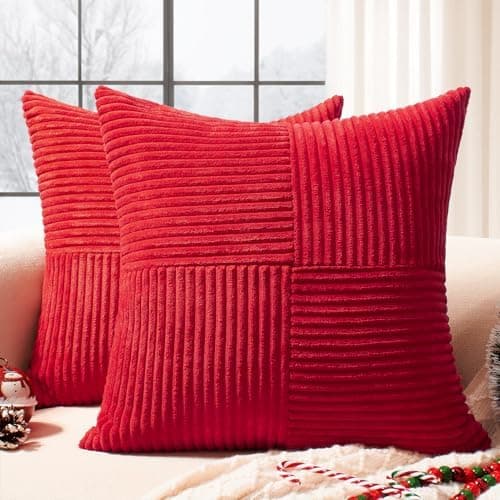 Softalker Kissenbezug 40x40 cm – 2er Set flauschig rosa, Dekokissenbezug für Sofa, Wohnzimmer & Schlafzimmer