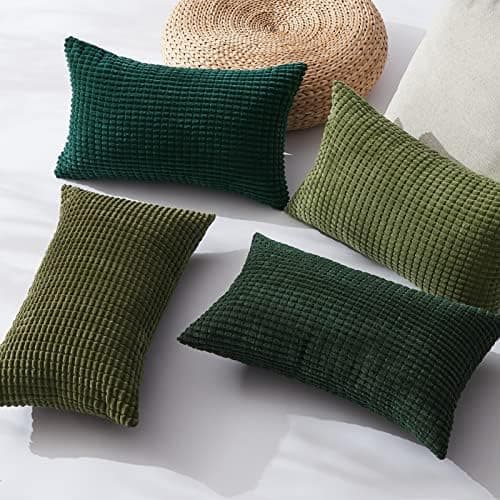 Topfinel Kissenbezüge 40x40 cm 4er-Set Rosa – Cord-Optik, flauschig, GRS‑zertifiziert