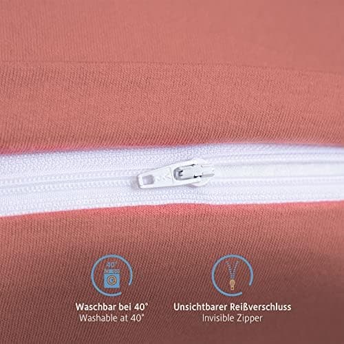 Komfortec Kissenbezüge 2er Set – 100% Baumwolle Premium Jersey (150 g/m²), superweich – OEKO‑TEX STANDARD 100