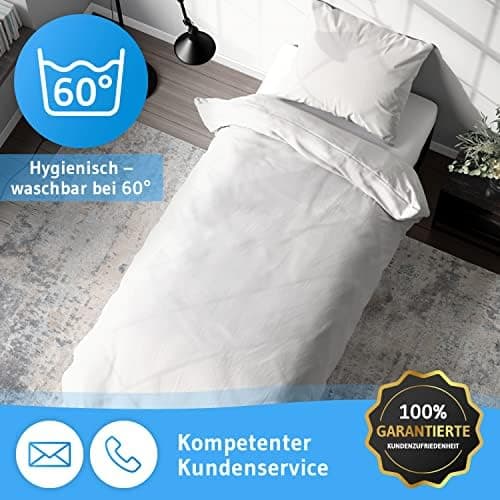Bettwäsche 135x200 – 100% Renforce Baumwolle (OEKO-TEX STANDARD 100) | Set: Bettbezug 135x200 + Kissenbezug 80x80
