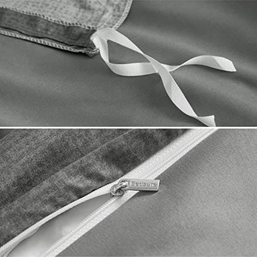 BEDSURE Bettwäsche-Set 135x200 (4-teilig) – Wendebettwäsche OEKO-TEX STANDARD 100 mit Reißverschluss, 2×80x80 Kissenbezü