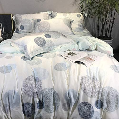 Tencel-Eisseide Bettwäsche-Set (doppelseitig, blau) – 4-teilig, 200×230 cm
