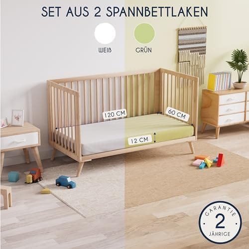 Dreamzie Spannbettlaken 90x190/200 cm – 100% Jersey‑Baumwolle, OEKO‑TEX STANDARD 100