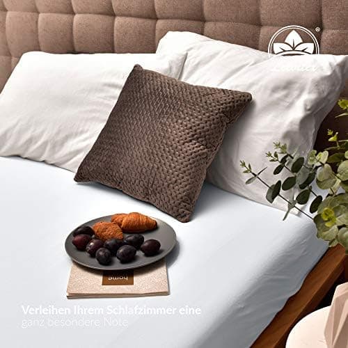 leevitex® Spannbettlaken 180x200–200x200 cm | 100% Jersey-Baumwolle | für Matratzen bis 25 cm