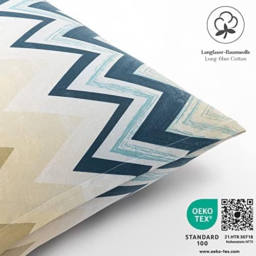 2er-Set Kissenbezüge 40 x 80 cm – Renforcé, 100% Baumwolle, superweich mit Reißverschluss, Babyrosa
