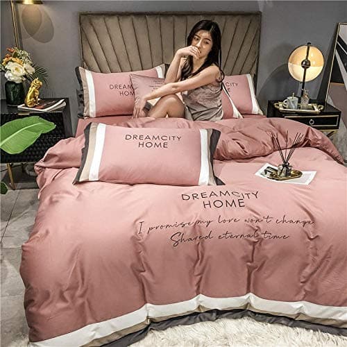 Bettwäsche 4‑teilig – Nordic Light Luxury, 60er langstapelige Reine Baumwolle, Helles Steinblau