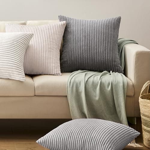 Softalker Kissenbezug 40x40 cm – 2er Set flauschig rosa, Dekokissenbezug für Sofa, Wohnzimmer & Schlafzimmer