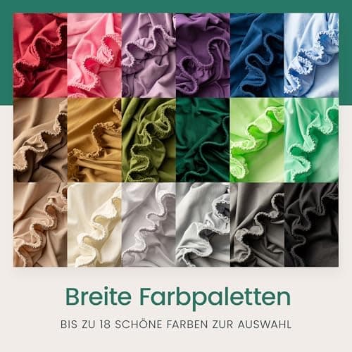 VelvetHome Spannbettlaken 120 x 200 cm – 100% gekämmte Baumwolle (Jersey), passend für Matratzen bis 25 cm