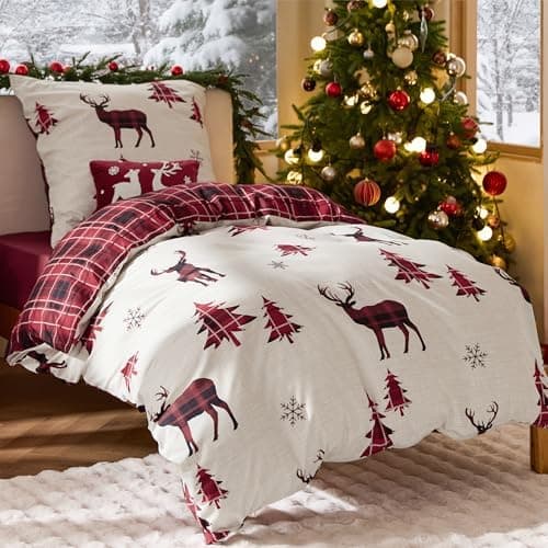BEDSURE Bettwäsche-Set 135x200 (4-teilig) – Wendebettwäsche OEKO-TEX STANDARD 100 mit Reißverschluss, 2×80x80 Kissenbezü