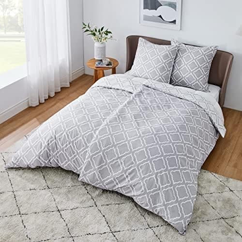 BEDSURE Bettwäsche-Set 135x200 (4-teilig) – Wendebettwäsche OEKO-TEX STANDARD 100 mit Reißverschluss, 2×80x80 Kissenbezü