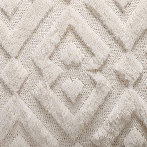 Artscope 2er-Set Kissenbezüge (40x40 cm) – weicher Kurzplüsch Wollsamt, Schneeflocke Creme Beige