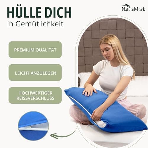 NatureMark Jersey Kissenbezüge – weich & atmungsaktiv, hautfreundlich – 40x40 cm, Anthrazit