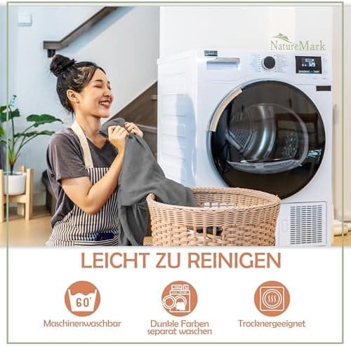 NatureMark Mikrofaser-Spannbettlaken 90x200–100x200 cm, türkis