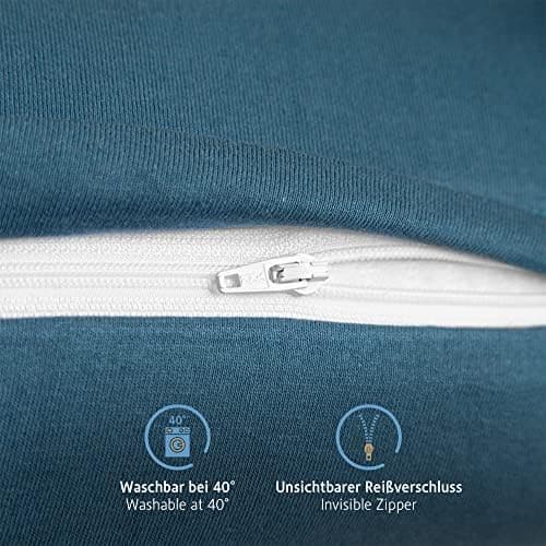 Komfortec Kissenbezüge 2er Set – 100% Baumwolle Premium Jersey (150 g/m²), superweich – OEKO‑TEX STANDARD 100