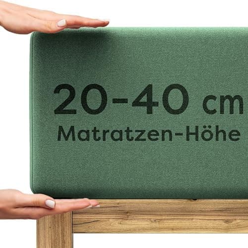Wolkenfeld Spannbettlaken 180x200–200x220 cm | Premium Jersey-Baumwolle mit 5% Lycra | Für Matratzen bis 40 cm – Anthraz