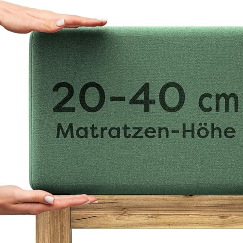 Wolkenfeld Spannbettlaken 180x200–200x220 cm | Premium Jersey-Baumwolle mit 5% Lycra | Für Matratzen bis 40 cm – Anthraz
