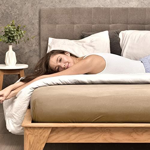 leevitex® Spannbettlaken 180x200–200x200 cm | 100% Jersey-Baumwolle | für Matratzen bis 25 cm