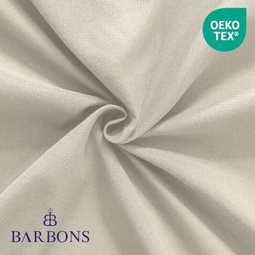 BARBONS Spannbettlaken 140x200 cm – 100% Baumwolle Jersey, für Boxspringbett & Matratzen bis 27 cm – Hellgrau