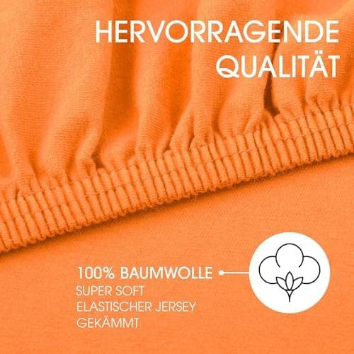 CelinaTex Jersey-Spannbettlaken 90x200–100x200 cm bis 26 cm Matratzenhöhe | 100% gekämmte Baumwolle | OEKO‑TEX STANDARD