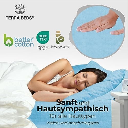 Premium Spannbettlaken 140x200–160x200 cm | 100% Baumwoll‑Jersey 160 g/m² | OEKO‑TEX MADE IN GREEN | 10 Farben