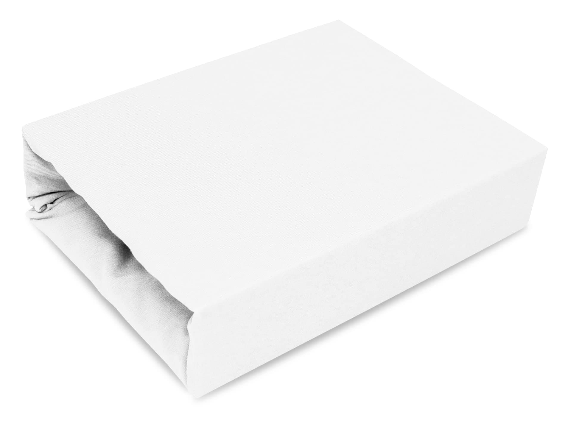 Spannbettlaken für Kinder – 100% Baumwolle Jersey, 22 Farben & 9 Größen (120 × 200 cm, Weiß)