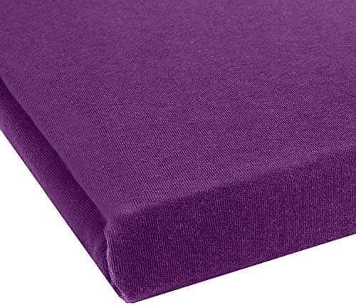 NatureMark Jersey-Spannbettlaken – 100% Baumwolle, 120 x 200 cm (Schoko Braun)