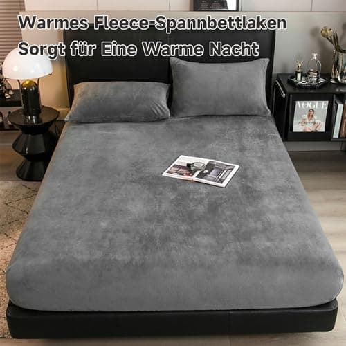 Fleece-Spannbettlaken (Milchsamt) – Kuscheliges Bettlaken für Einzelbett 120x200 cm