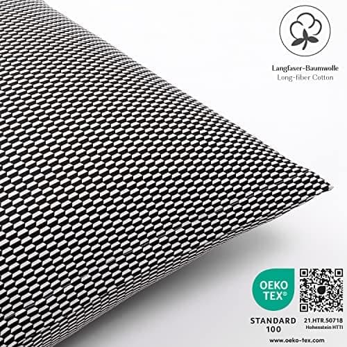 2er-Set Kissenbezüge 40 x 80 cm – Renforcé, 100% Baumwolle, superweich mit Reißverschluss, Babyrosa
