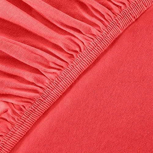 leevitex® Spannbettlaken 180x200–200x200 cm | 100% Jersey-Baumwolle | für Matratzen bis 25 cm