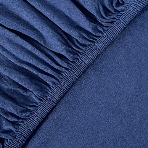 leevitex® Spannbettlaken 180x200–200x200 cm | 100% Jersey-Baumwolle | für Matratzen bis 25 cm