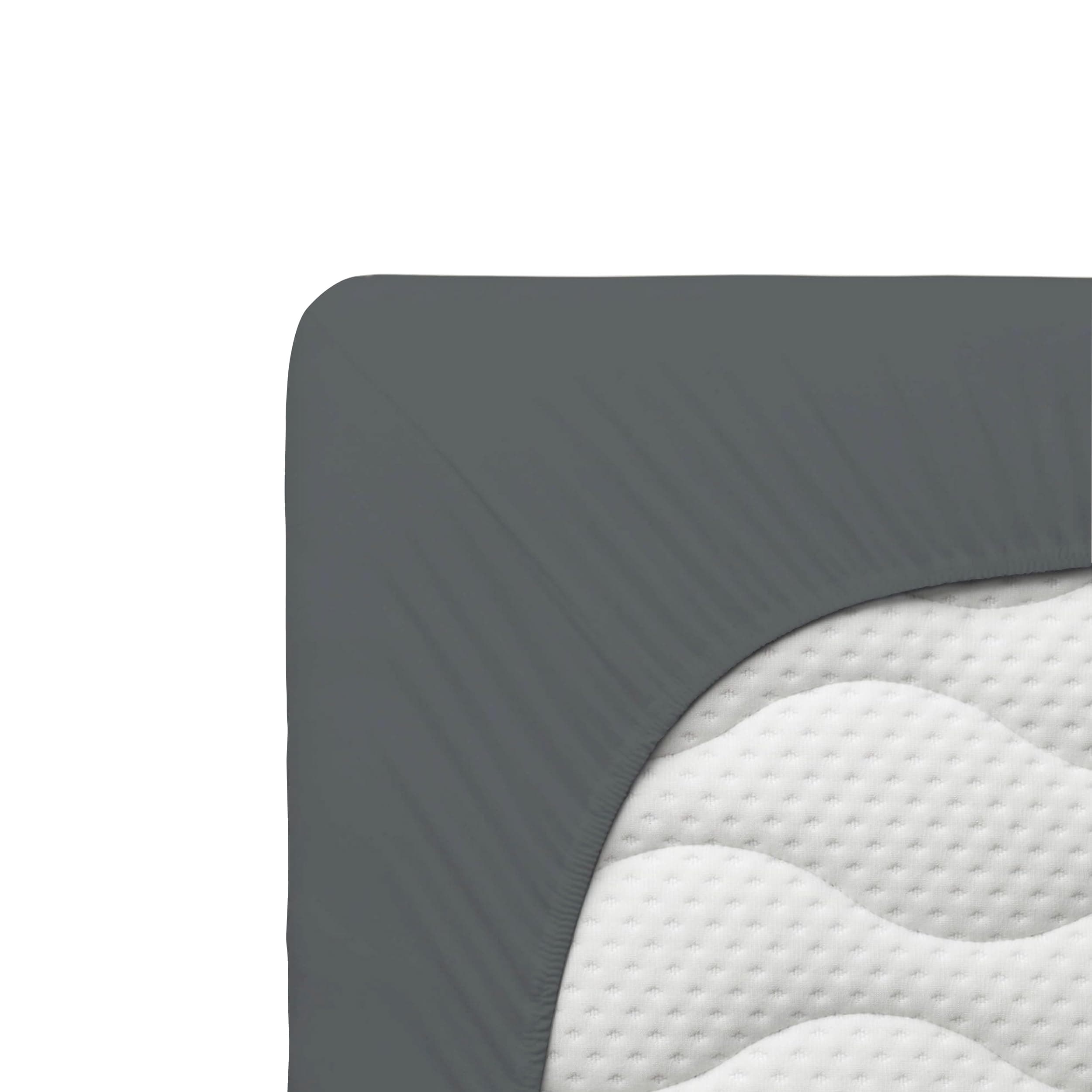 Jersey-Spannbettlaken 100% Baumwolle, 180 x 200 cm – Silber